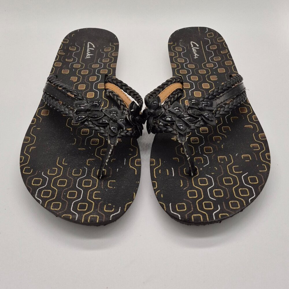 Clark's Leather Flip Flops